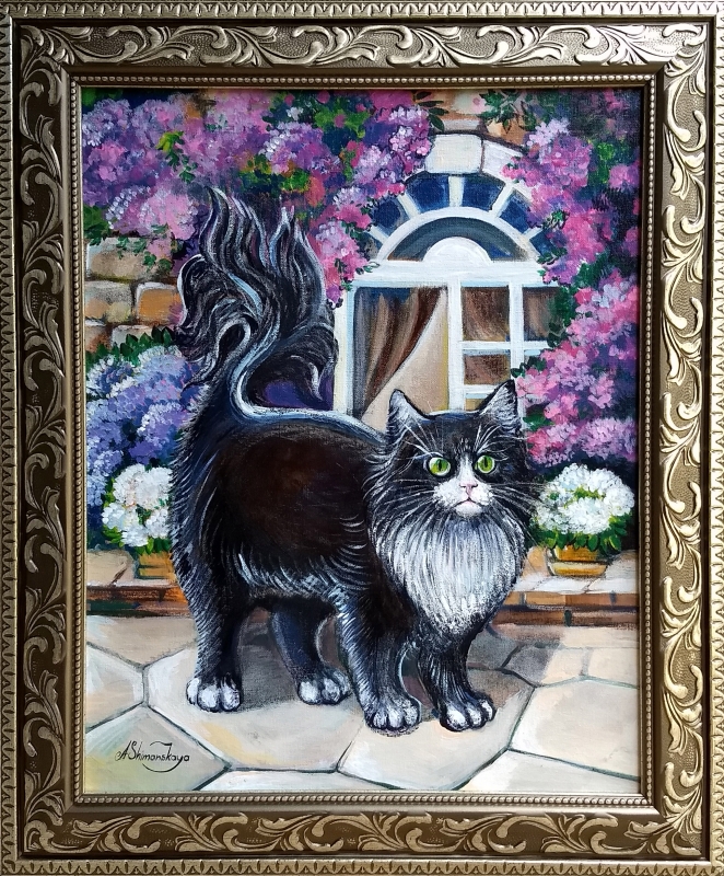 Scientist cat by artist Anastasia Shimanskaya